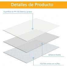 [Espesar]Pizarra Blanca Adhesiva,  Rollo de Pegatinas de Pared de Borrado en Seco para la Escuela, la Oficina, el Hogar, los Niños Dibujan con 3 Bolígrafos de Agua (45 * 200 CM),40849056 - Multicolor - Ver 6