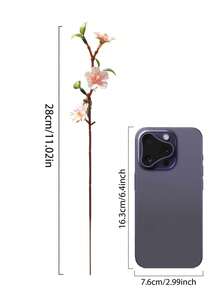 3/10 cành hoa mai giả, dài 30cm, màu hồng, mô phỏng cành hoa đào, dùng làm phụ kiện bó hoa, trang trí đám cưới, trang trí bàn, cắm bình, làm quà tặng, trang trí nhà cửa mùa xuân, trang trí tiệc Valentine. - Nhiều màu - Xem 3