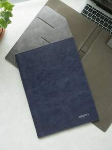 1pc Customized Name A4/Letter Size File Folder, Vintage Personalized Engraved Gold Letter Combination, Customized Vintage Leather File Folder With Pen Holder, Customized Magnetic Clipboard Notebook File Folder, Customized Business File Folder, Personalized Notebook, Business Gift, Upgrade Corporate Gift, Travel Organizer, Quiet Luxury - Multicolor - View 10