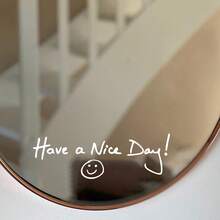 "Have A Nice Day!"Positive Affirmation Sticker Smiling Face Decal - Multicolor - View 6