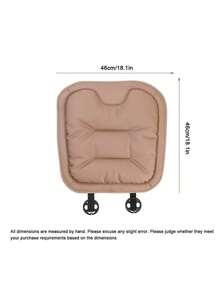1pc Nappa Leather Car Seat Cushion, High-End Thick Anti-Slip Universal Seat Pad For Autumn/Winter - Multicolor - View 4