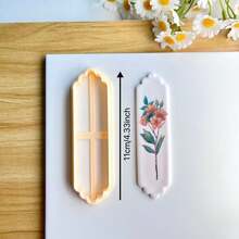 Khuôn đất sét hình bookmark - Khuôn bookmark thủ công, thích hợp để tự làm khuyên tai và đồ gốm, dụng cụ lý tưởng cho quà tặng thủ công, kiểu dáng mới lạ, đẹp và thời trang, dụng cụ thủ công bằng đất sét polymer. - Màu vàng - Xem 15