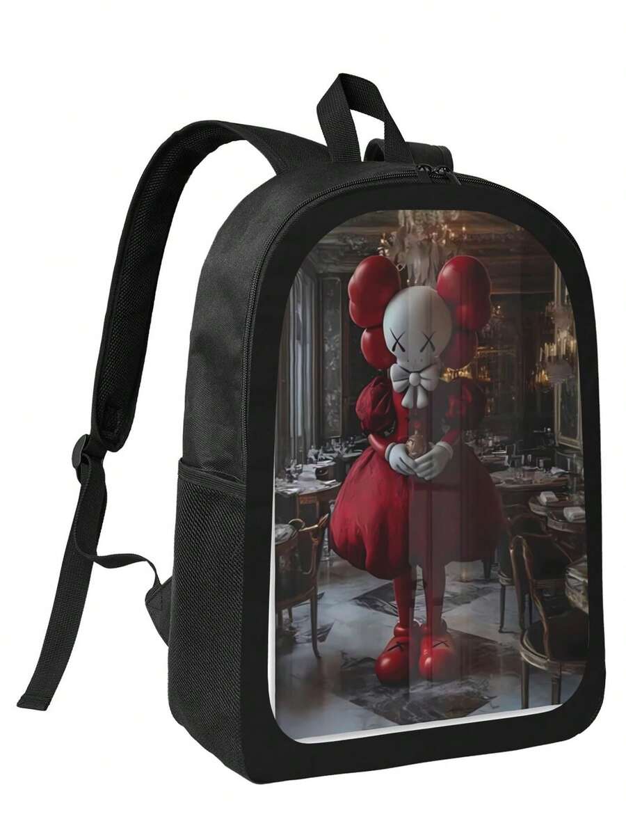 Kawss Kawaii Kaw  Anime Cartoon Men&AposLarge Capacity Backpack With Adjustable Shoulder Straps For Convenient Design, Waterproof And Scratch Resistant, Travel, And Commuting Backpacks - màu đen - Xem 1