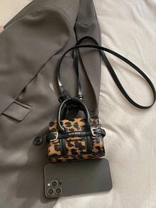 Fashionable Commuter Casual Leopard Print Mini Handbag - Leopard Color - View 8
