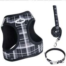 3pcs Set: Collar + Adjustable Vest-Style Harness + Leash, Suitable For Most Medium & Small Dogs & Cats, Indoor Play & Outdoor Walking, Leash Connector, Pet Walking Gear, Fashionable Pet Supplies, Comfortable Pet Apparel, Lightweight Pet Vest, Dog Walking Leash, Adjustable Pet Harness, For Dog Lovers - Multicolor - View 7