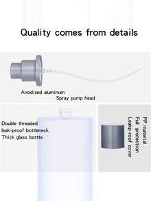 1pc/(100ml, 50ml, 30ml) 3.4 Oz Frosted Glass Spray Bottle Perfume Atomizer, Refillable Perfume Spray Bottle, Empty Bottle, With 2 Spray Nozzles (100ml Frosted Glass), This Refillable Perfume Bottle Is Suitable For Perfume, Cologne, Essential Oils, Air Freshener, Coconut Oil, DIY Sprays, Body Mist And Room Spray. - Multicolor - View 10