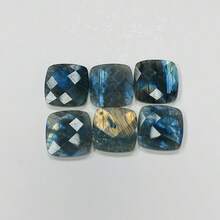 2pieces Natural Stone Charms Flash Labradorite Faceted Rectangle Pendants For Jewelry Making DIY Necklace Bracelets Earrings Handicrafts Accessories - Colored-glitter Stones - View 10