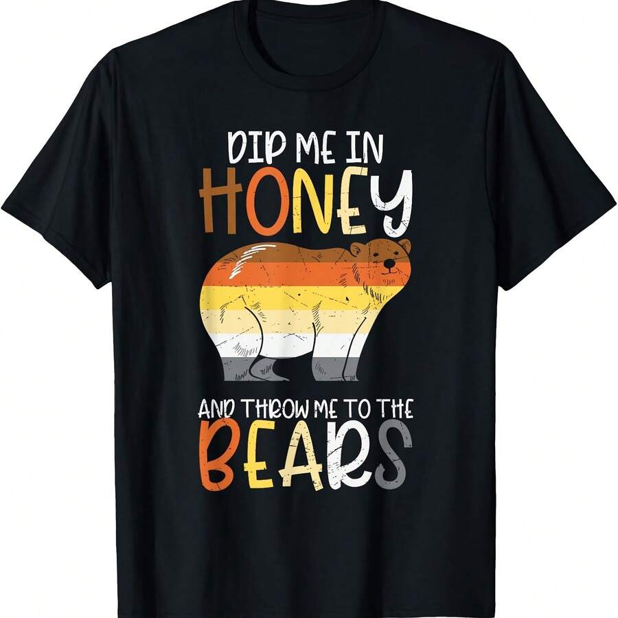 Dip Me In Hy And Tow Me To The Bears Gay Pride Bear T-Shirt - Đen 2 - Xem 1