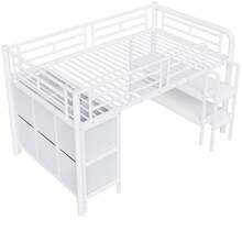 Bed Frames - 白色 + 金屬 + 90厘米*200厘米 - 查看 2