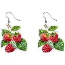 Fruit Dangle Earrings Collection Pickled Cucumber Corn Apple Cauliflower Broccoli Pumpkin Chili Eggplant Cute Earrings - 南瓜 - 查看 5