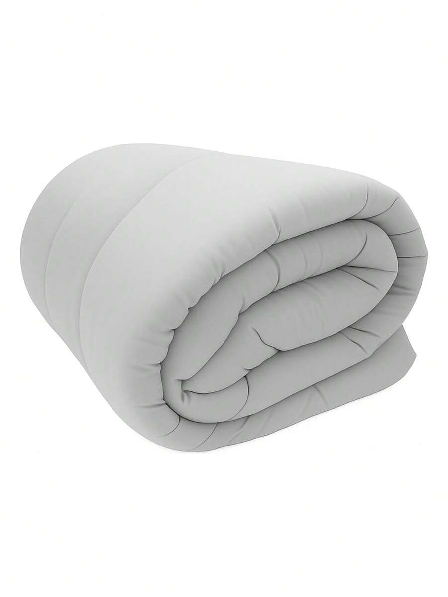 Hypoallergenic Single Duvet, Double-Sided, 100% Cotton, 200 Thread Count - Gris - Ver 1