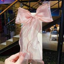 Bow Hairpin Woven Headdress - 粉色 - 查看 4