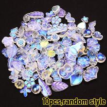 4Amazonia 10/50pcs Mixed Style AB Crystal Beads, Butterfly, Heart, Cat, Flower, Leaf Czech Glass Spacer Beads, DIY Jewelry Necklace Bracelet Making - Multicolor - View 10