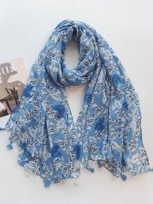 1pc Heart Print Fashionable And Stylish Women Scarf - Multicolor - View 3