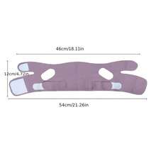 V Face Facial Lifting, Double Chin Sleep Mask Full Face Lifting Anti-Sagging, V Face Mask Facial Contour Lifting Sleep Bandage Double Chin Nasolabial Fold Bandage Unisex - 淺灰紫色 [拉壓] - 查看 7