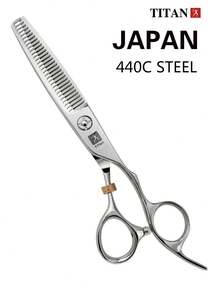 TITAN HIRLD TITAN Professional Hair Cutting Scissors, 6 Inch 440C Japanese Steel Shears, Includes 2 Finger Rings, 1 Adjustment Plate, 1 Comb, 1 Cleaning Cloth - Silver - View 11
