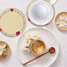 2pcs/4pcs/6pcs Red Heart Shaped Silicone Placemats, Valentine's Day Style Pattern, Holiday Gift, Decorations, Suitable For Dining Table, Coffee Bar, All Season, Washable, Tabletop Decor, Coasters, Draining Mats, Kitchen Dining Mats, Indoor/Outdoor Party Decorations, Home Decor, Ideal Gift - Multicolor - View 2