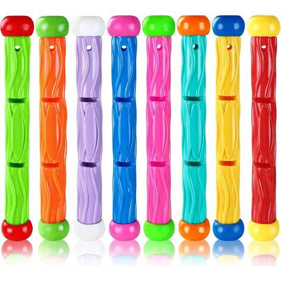 4 piezas Conjunto de juguetes de buceo coloridos para piscina y exteriores - Juguetes que se hunden, adecuados para niños, excelentes para juegos de escondite bajo el agua, fiestas en la piscina, viajes a la playa y juegos al aire libre, ideales para mejorar las habilidades de natación y la diversión en el agua