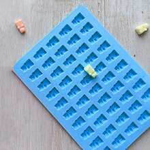 1pc Teddy Bear Shaped Silicone Candy Mold, Chocolate Mold, Non-Stick And Easy To Clean, Dishwasher - Multicolor - View 6