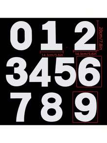 9-Piece Set 8-Inch 10-Inch Digital Cake Templates Flat Plastic Number Molds Cake Cutting Templates DIY Christmas Wedding Birthday Cakes - White - View 1