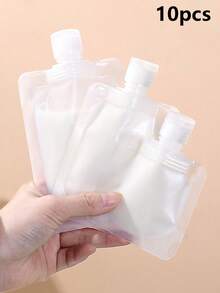 10/1件防漏可補充塑膠化妝品容器，適用於洗髮精、乳液與護膚產品，便攜式乳霜旅行袋用，防漏可擠壓無香料瓶，30ml、50ml、100ml尺寸可選 - 彩色 - 查看 2
