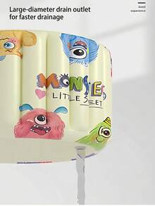 1 Peça Banheira Inflável Portátil com Bomba de Pé - Inflação e Drenagem Fáceis, Ideal para Spa em Casa, Banhos Quentes/Gelo, Dobrável para Armazenamento - Presente Perfeito - Multicolorido - Visão 6
