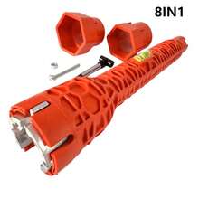 Bộ dụng cụ vặn ốc bồn rửa 8 trong 1 bằng hợp kim nhôm màu đỏ - Cấu trúc thép bền chắc với tay cầm cao su thoải mái, tiện lợi cho việc lắp đặt và sửa chữa phòng tắm, dụng cụ sửa chữa đường ống nước cho bồn rửa nhà bếp và phòng tắm, dụng cụ vặn ốc vòi nước hiện đại. - Đỏ - Xem 12