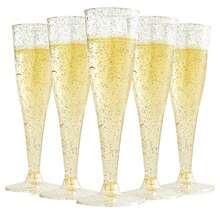 5.5oz And 4.5oz Clear Plastic Champagne Glasses, [Reusable] Plastic Cocktail Cups, Suitable For Parties, Weddings, Birthdays, New Year And Large Celebrations (Champagne Glasses, Beverage Cups, Plastic Cups, Birthday Cups) - Multiple Colors/random Styles - View 32
