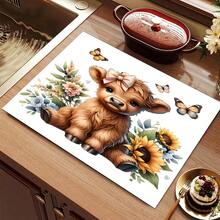 1pc Desktop Heat-Resistant Protective Cover, The Surface Is Anti-Slip And Scratch-Proof, And Easy To Clean Polyester, Which Is Used For Anti-Slip In Kitchens, Washing Machines, Dryers, Stove Protective Covers, Home Appliance Accessories And Modern Kitchen Utensils. - Multicolor - View 18