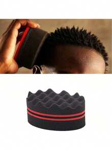 1 Oval Shaped Sponge African Sponge Roll, Magic Salon Hair Twist Brush, Double-Sided Hair Care Sponge Brush, Hair Sponge Tool, Random Color, Suitable For Massaging The Head And Styling Maintenance., Summer, Hair,Accessories,Fathers Day Gift - Multicolor - View 7