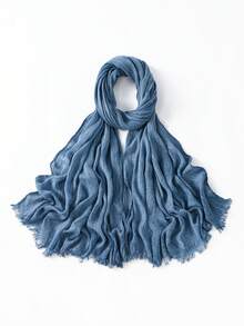 2026 Novo Lenço/Xale Monocromático para Mulheres, Macio, Respirável, Confortável e Amigável à Pele, Minimalista para Uso Diário e Estilo de Rua - Multicolorido - Visão 14