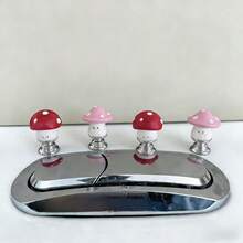 Cute Mushroom 3D Toilet Button, Acrylic Nail Protector, Resin Material, Effortless Pressing, Ideal Gift For Holidays And Valentine's Day - Multicolor - View 10