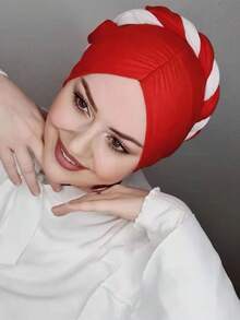 女士印花手工头巾发带，弹性设计，四季皆宜 - 盤繞式頭巾 - 查看 13