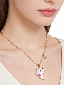 Bộ 2 mặt dây chuyền hình thỏ hoạt hình dễ thương và biểu tượng Âm Dương, quà tặng cho bạn thân hoặc bạn gái. - Nhiều màu - Xem 10