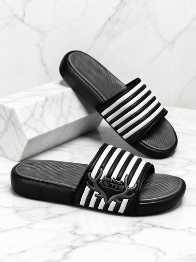 2026 Spring/Summer New Men's Soft-Sole Slippers, Non-Slip Wear-Resistant Slippers, EVA Lightweight Elastic Soft Slipper Sole, Indoor Casual Slip On Slippers, Outdoor Beach Flip Flops