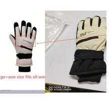 一双男女通用冬季户外滑雪手套，采用保暖抓绒内衬、防水面料、触屏灵敏设计，手背口袋可放置钥匙和卡片，适合滑雪、骑行、通勤和其他冬季户外活动。 - 彩色 - 查看 11