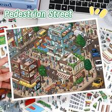 高级DIY风景贴纸，教育贴纸艺术，房屋、人物、植物、动物场景，与朋友互动，轻松日常爱好 - 升級製程貼紙 - 查看 7