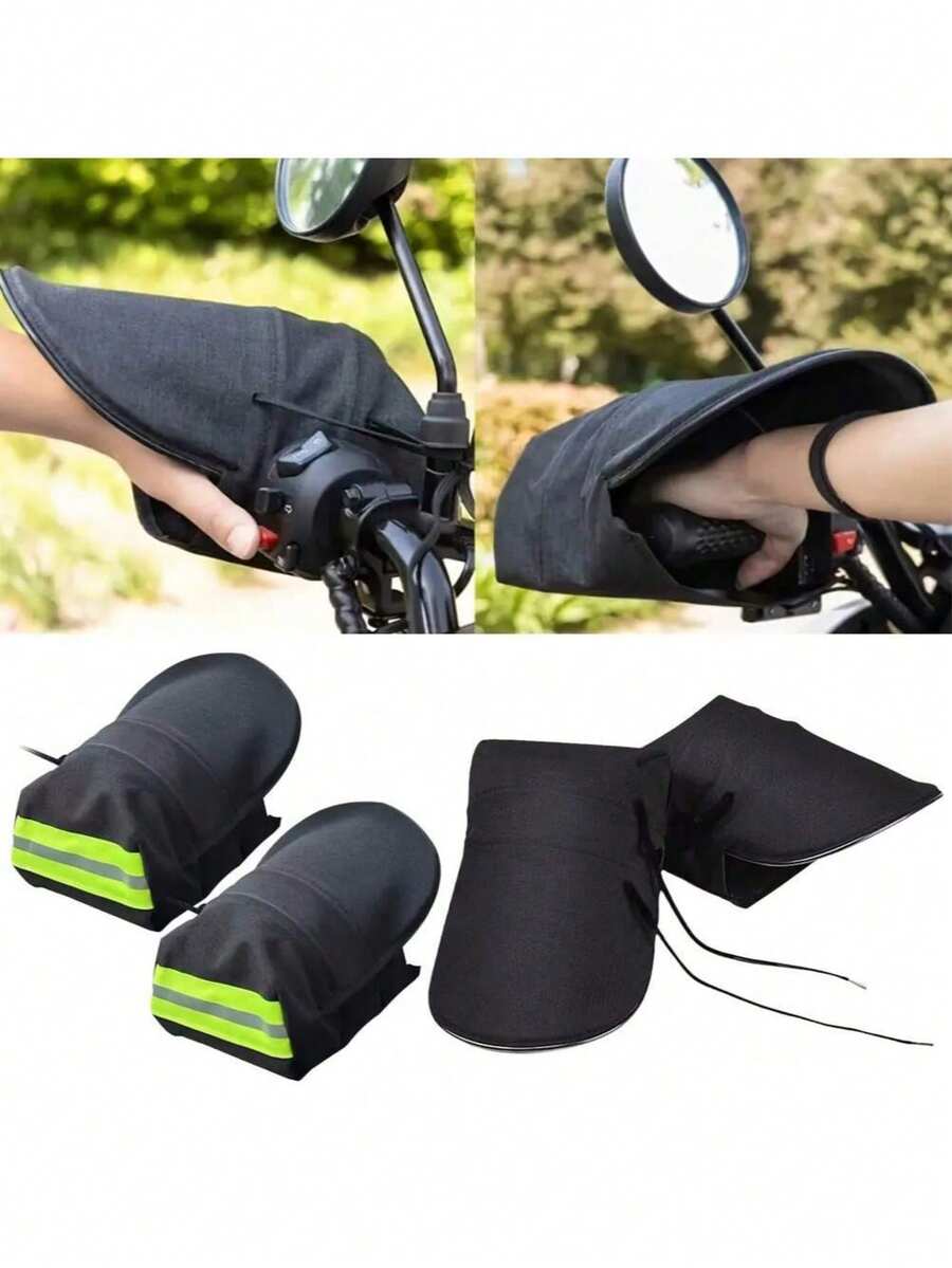 1 đôi găng tay bảo vệ tay lái xe máy, chống nắng và chống tuyết, bọc tay lái. - Nhiều màu - Xem 1