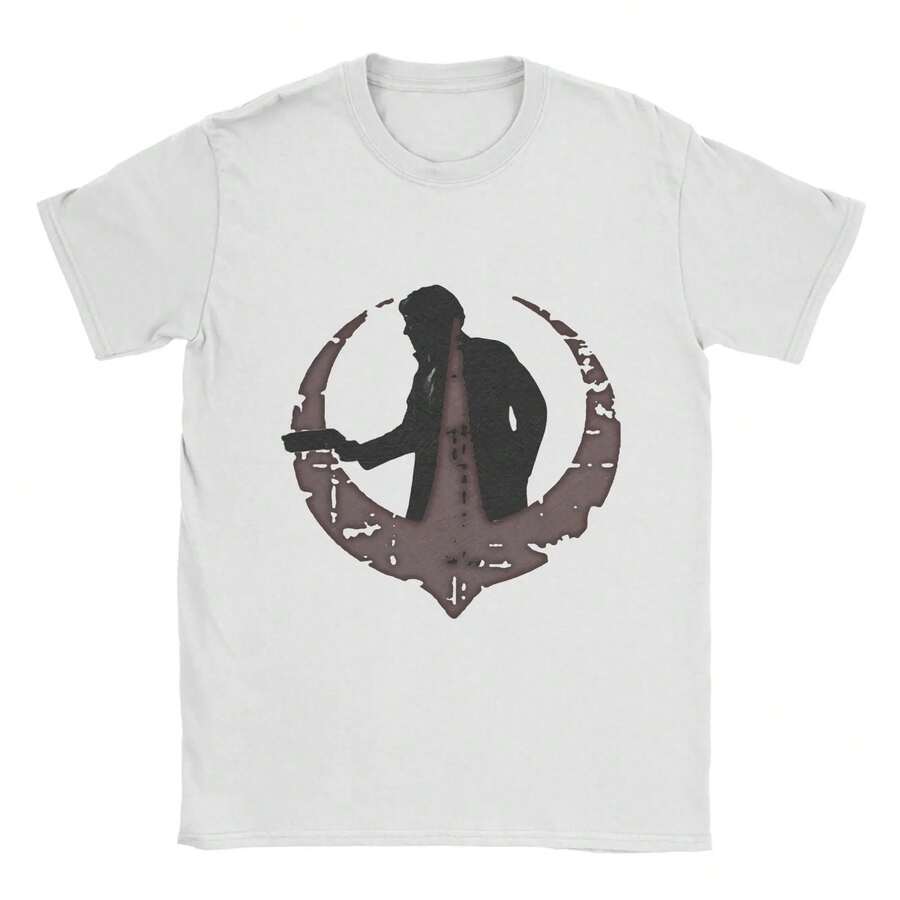 Camiseta de Hombre La Mejor Moda Andor Camiseta de Algodón de Manga Corta Cuello Redondo Ropa 4XL 5XL 6XL - Blanco - Ver 1