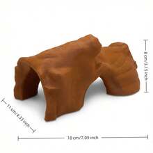 3D打印仿真树枝爬行动物藏身处，壁虎蜥蜴庇护所，爬行动物栖息地装饰 - A - 查看 5