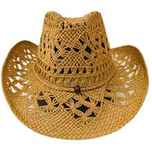 Brown And Black Country Hat Sertanejo Rodeo Shows Cowboy Unisex - 摩卡棕 - 查看 3