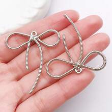 5/10个 42x37mm 彩色涂漆金属合金领结钥匙扣，DIY钥匙扣和耳环工艺材料 - 均碼 - 查看 19