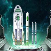 火箭太空舱钢笔，细尖可擦笔，适合3-9年级学生，可填充墨水笔芯，学校书写用品 - 火箭時空艙細尖鋼筆 - 查看 7