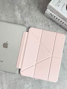 1pc Transparent Acrylic Y-Fold Flat Tablet Protective Case, Available In Lavender Purple, Black, Pink, Gray, Multi-Fold Multi-Angle Stand With Pen Slot, High-Transparency Acrylic Backcover Anti-Scratch Anti-Bend, Magnetic Auto Sleep/Wake Smart Power Saving, Minimalist/Casual/Classic Design, Compatible With IPad Mini 6/Mini 7/9.7/10.2/10.5/Air 4/Air 5/10th/10.9/Pro 11"/Air 11"(M2)/Air 13"(M2)/Pro 11"(M4)/Pro 13"(M4) 2024 12.9"/Compatible With IPad Air 13"(M3 2025)