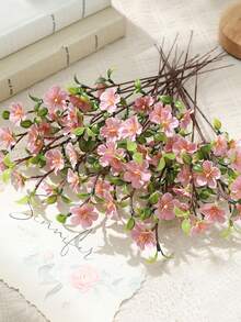 3/10 cành hoa mai giả, dài 30cm, màu hồng, mô phỏng cành hoa đào, dùng làm phụ kiện bó hoa, trang trí đám cưới, trang trí bàn, cắm bình, làm quà tặng, trang trí nhà cửa mùa xuân, trang trí tiệc Valentine. - Nhiều màu - Xem 7