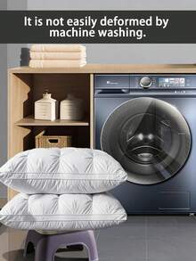 1个标准尺寸睡眠枕，奢华酒店品质，舒适支撑，3D超细纤维填充，极致柔软蓬松，可机洗，适合侧睡、仰睡或俯睡，优质蓬松羽绒替代填充物，尺寸19x29英寸，四季皆宜，低过敏性枕套 - 灰色 - 查看 5