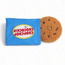 Scented Cookie Squeaky Plush Toy, Interactive Chew Toy For Dogs, Puppy Sniff & Seek Feeding Toy - Blue - View 7