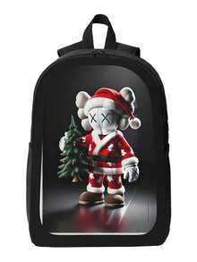 Kawss Kawaii Kaw  Anime Cartoon Men&AposLarge Capacity Backpack With Adjustable Shoulder Straps For Convenient Design, Waterproof And Scratch Resistant, Travel, And Commuting Backpacks - màu đen - Xem 2