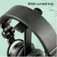 1个高品质黑色桌面耳机支架，耳机挂架，耳机托架，适用于办公室、家庭办公桌 - 黑色 - 查看 5