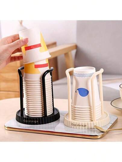 1 pieza Soporte para vasos de papel, Soporte de almacenamiento de tazas de leche de té, Soporte de vasos de papel desechables, Soporte de tazas de café, Soporte de vasos, Soporte de vasos de papel, Soporte de vasos desechables, Estante de almacenamiento de vasos de papel